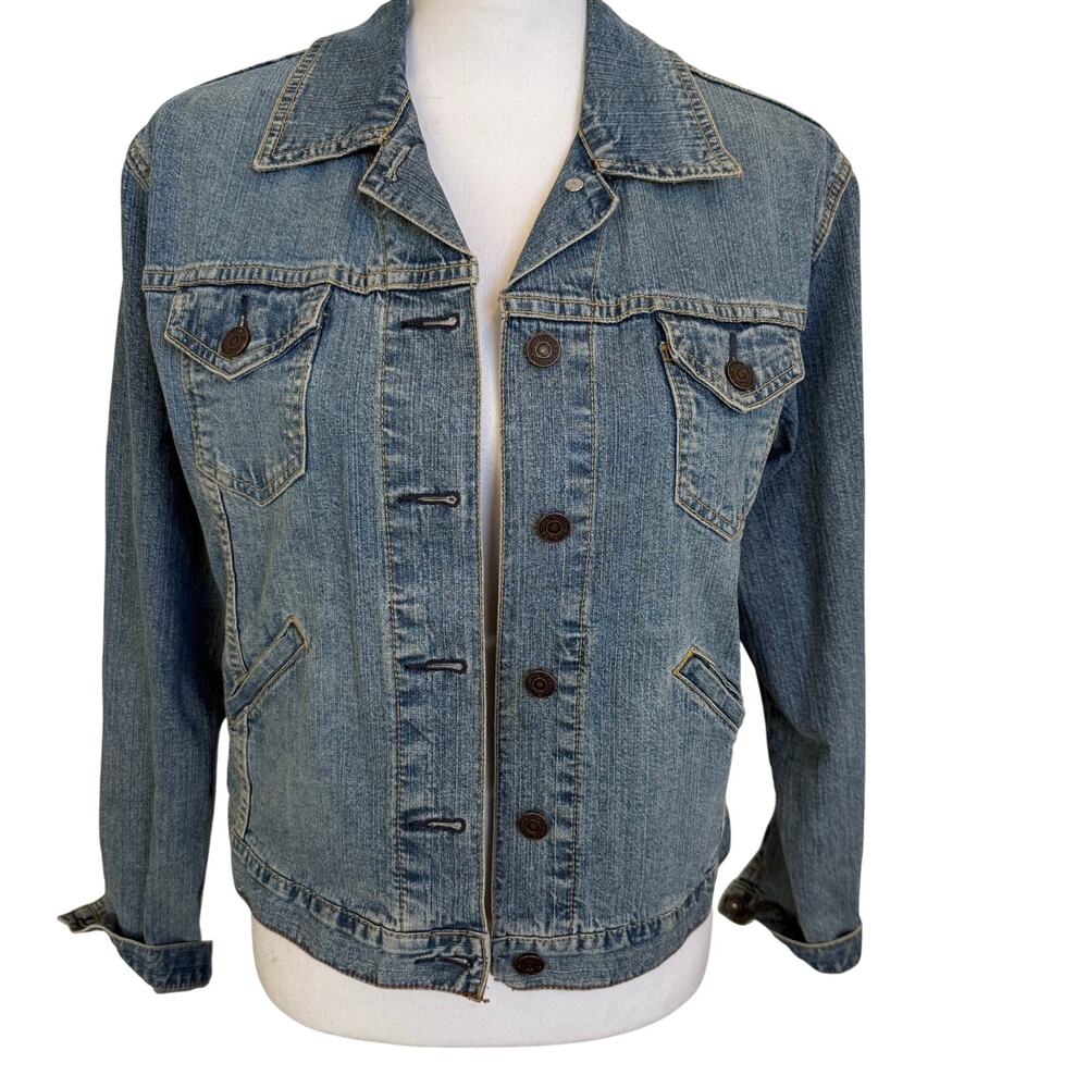 Levi Strauss Signature Denim Jacket Women's Small 4/6 Blue Jean Trucker